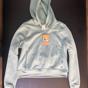 Nike Women's Cropped Sky Blue Hoodie